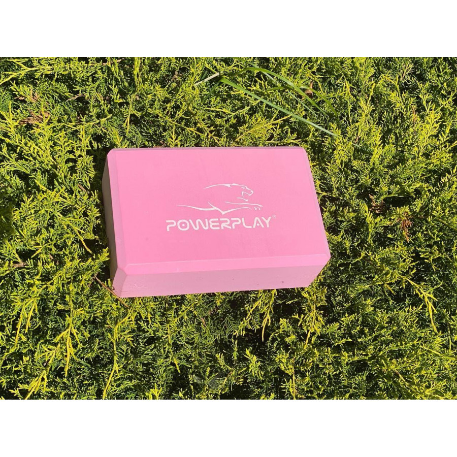 Блок для йоги 2 шт. (пара) PowerPlay 4006 Yoga Brick EVA Рожеві