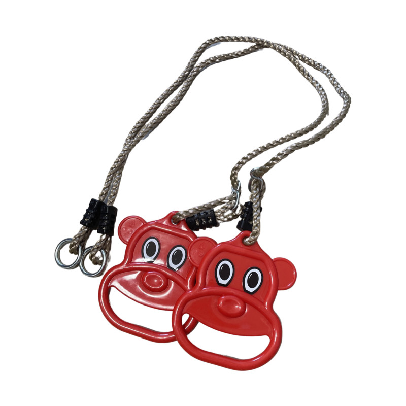 Кольца пластиковые на веревках для детских площадок WCG Teddy , акробатические кольца