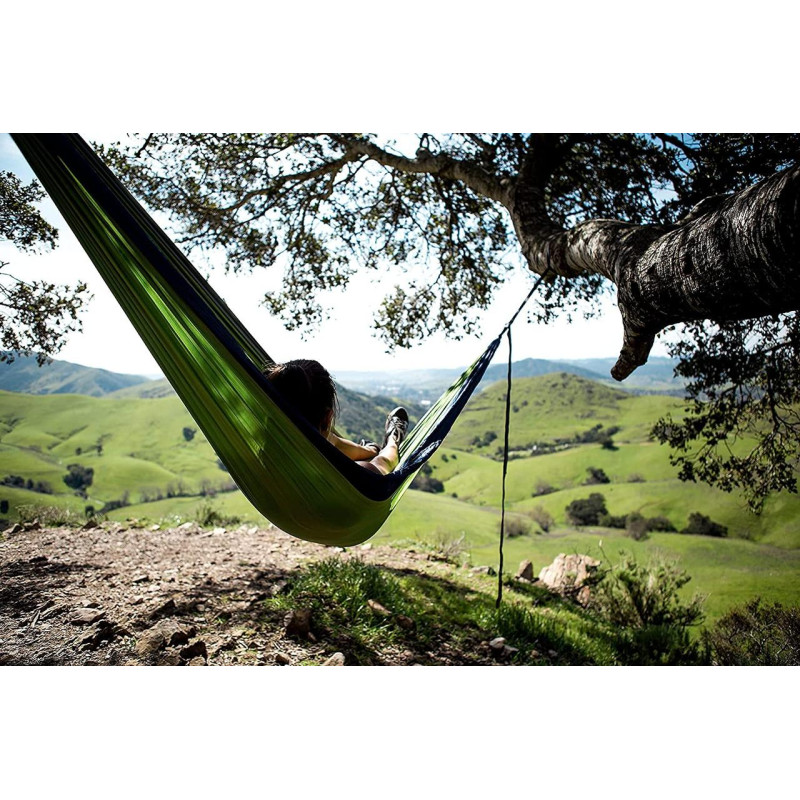 Нейлоновий гамак TOURING салатовий з зеленим XL 270х140 WCG