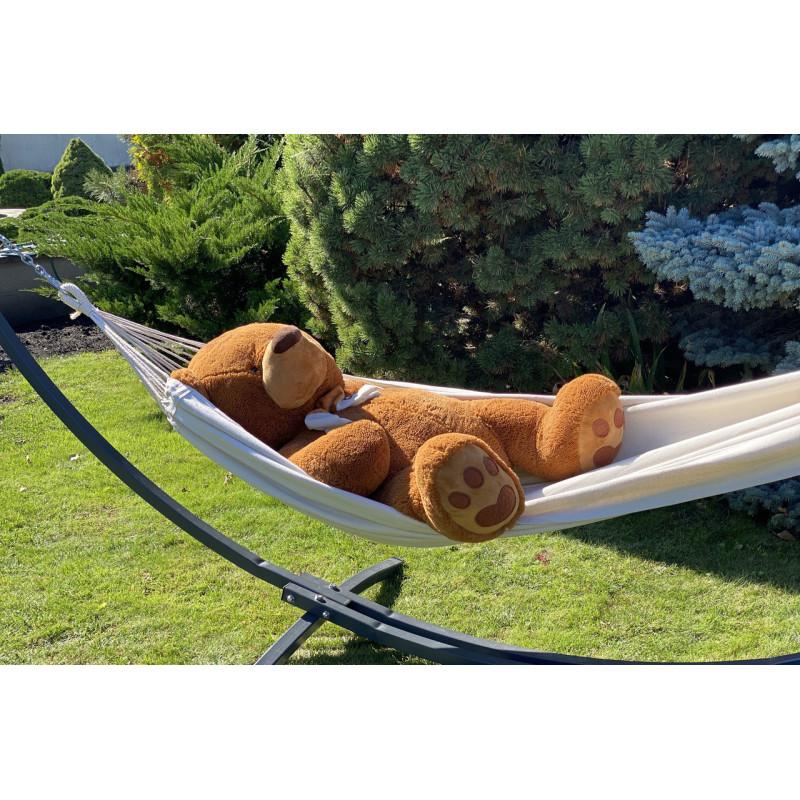 Монотонний гамак WISH білий двомісний XXL 200х150 WCG