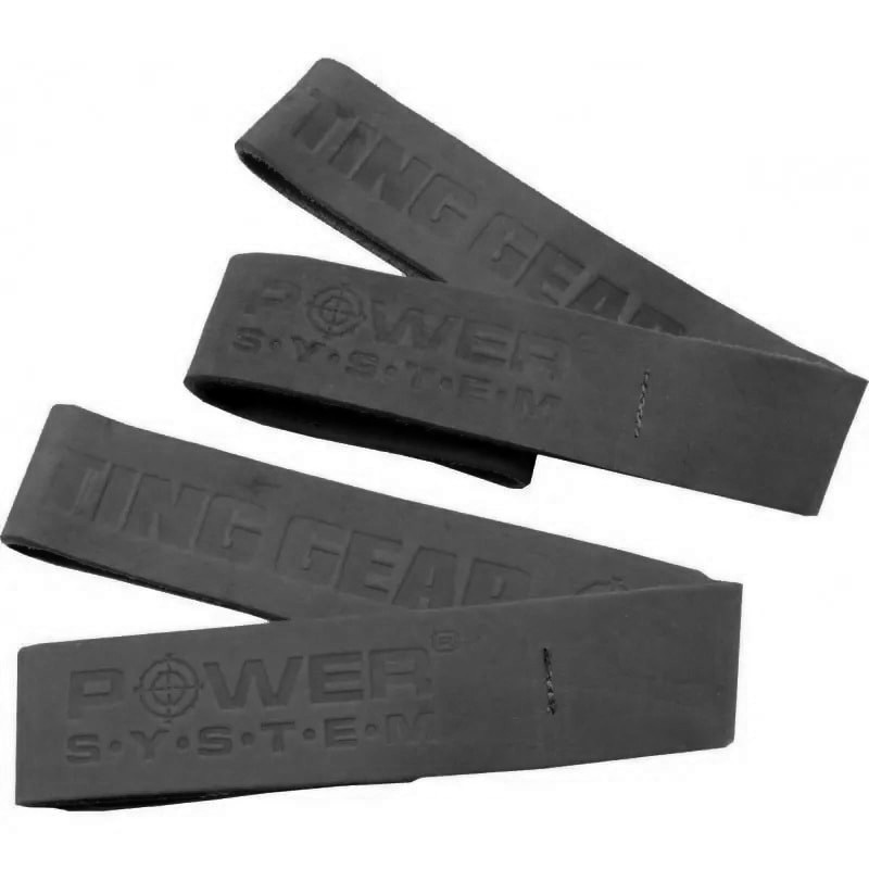 Лямки для тяги шкіряні Power System PS-3320 Leather Straps Black