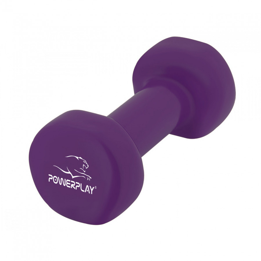 Гантелі вінілові PowerPlay 4125 Achilles 2*2.5 кг. Фіолетові (пара - 2шт.)