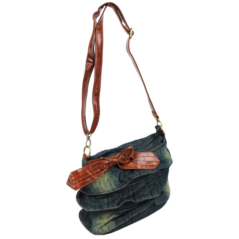 Женская сумка Fashion jeans bag темно-синяя