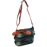 Женская сумка Fashion jeans bag темно-синяя