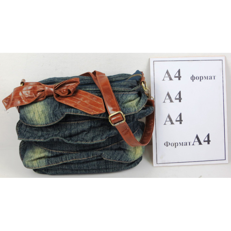 Женская сумка Fashion jeans bag темно-синяя