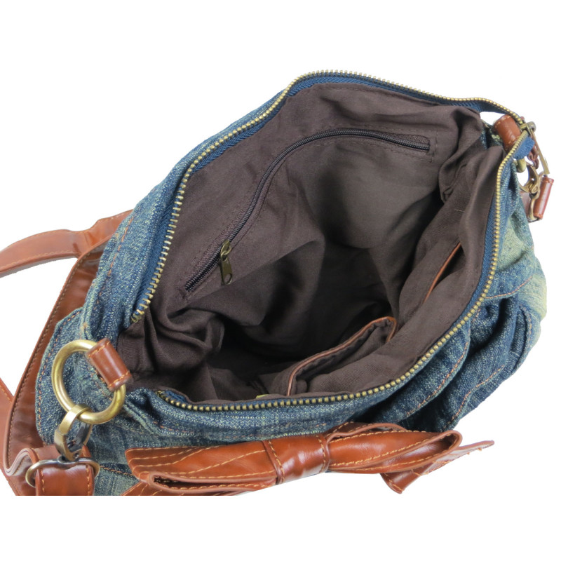 Женская сумка Fashion jeans bag темно-синяя