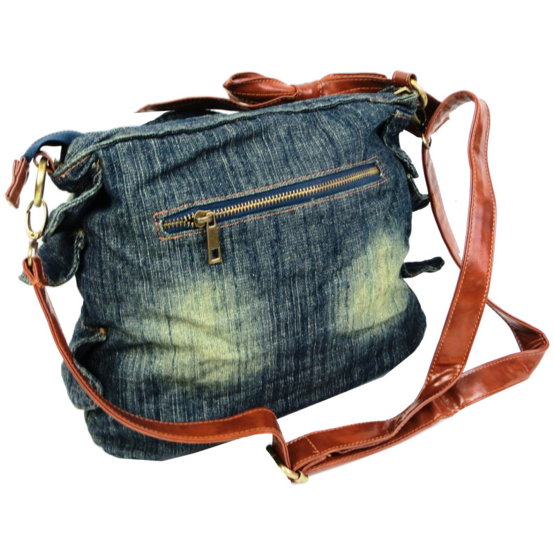 Женская сумка Fashion jeans bag темно-синяя