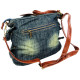 Женская сумка Fashion jeans bag темно-синяя