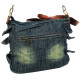 Женская сумка Fashion jeans bag темно-синяя