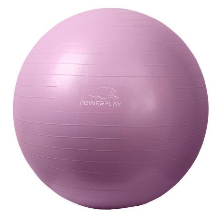 М'яч для фітнесу (фітбол) PowerPlay 4001 Ø75 cm Gymball Фіолетовий + помпа