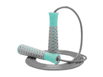 Скакалка PowerPlay 4206 Jump Rope PRO+ Сіро-м'ятна (2,75m.)