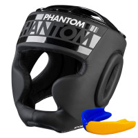 Боксерский шлем Phantom APEX Full Face Black (кепка в подарок)