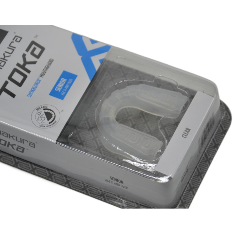 Капа MAKURA Toka, Доросла (вік 11+) Clear, Посадка: BOIL & BITE™(формується у гарячій воді), Термопластик, Прозорий