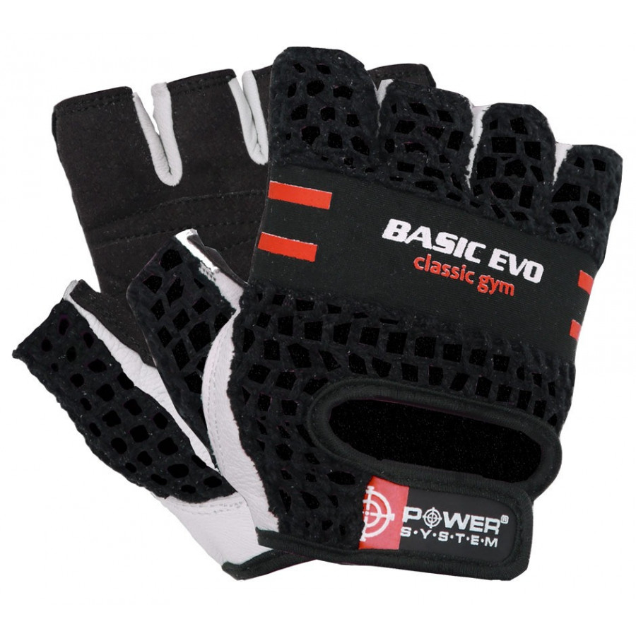 Рукавички для фітнесу Power System PS-2100 Basic EVO Black/Red Line M