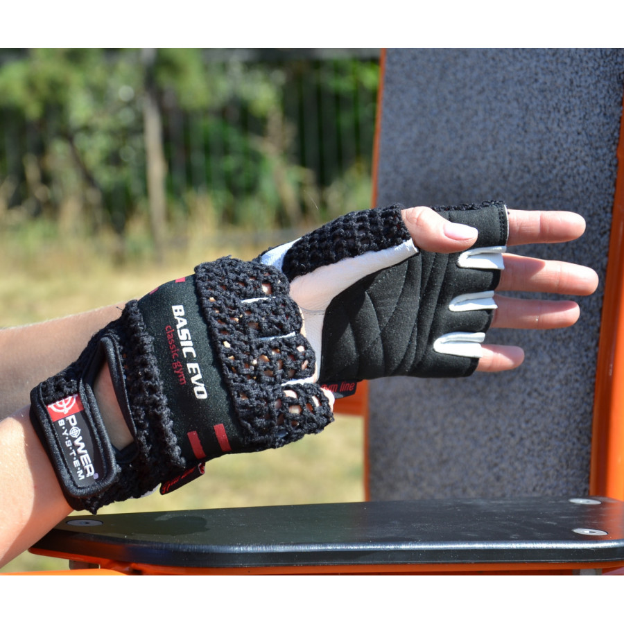 Рукавички для фітнесу Power System PS-2100 Basic EVO Black/Red Line M