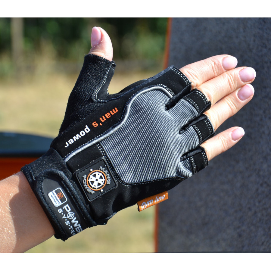 Рукавички для фітнесу Power System PS-2580 Man’s Power Black/Grey XXL
