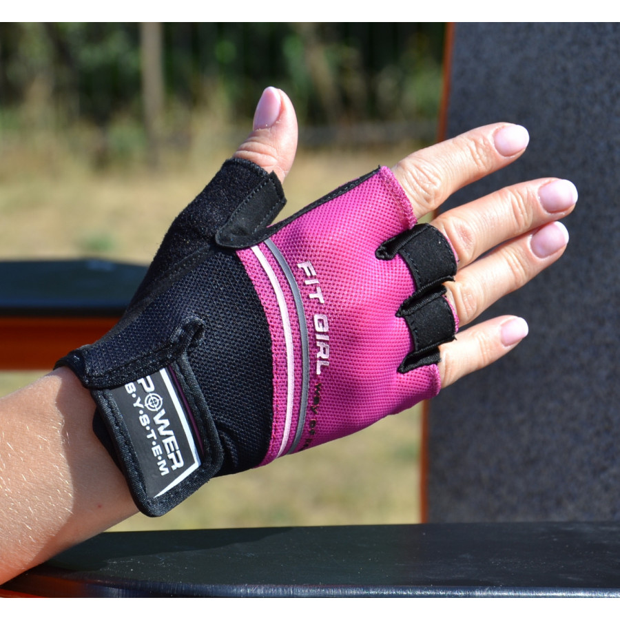 Рукавички для фітнесу Power System PS-2920 Fit Girl Evo Pink S