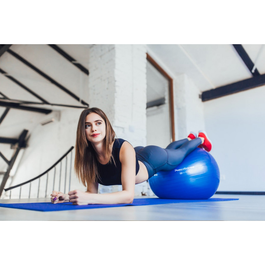 М'яч для фітнесу (фітбол) Power System PS-4018 Ø85 cm PRO Gymball Blue