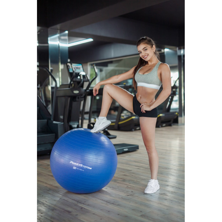 М'яч для фітнесу (фітбол) Power System PS-4018 Ø85 cm PRO Gymball Blue