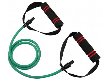 Трубчастий еспандер для фітнесу з ручками U-POWEX Latex resistance tube 20LB Green (9 кг.)
