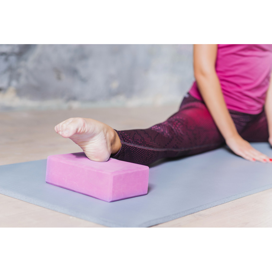 Блок для йоги 2 шт. (пара) PowerPlay 4006 Yoga Brick EVA Рожеві