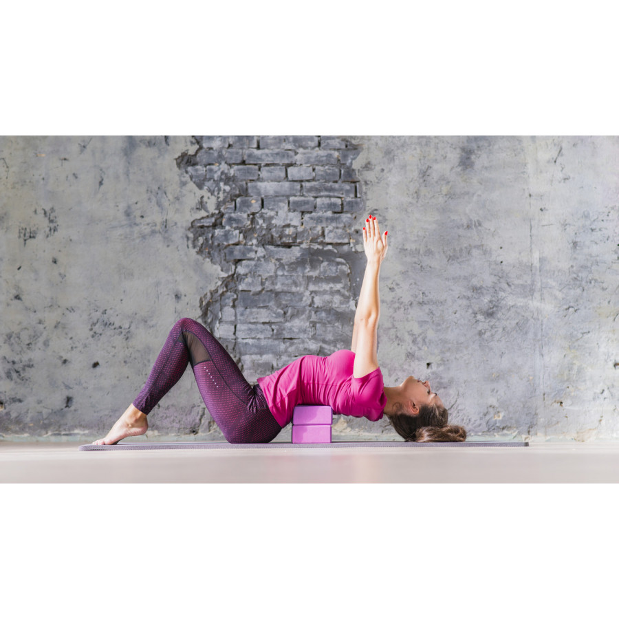 Блок для йоги 2 шт. (пара) PowerPlay 4006 Yoga Brick EVA Рожеві