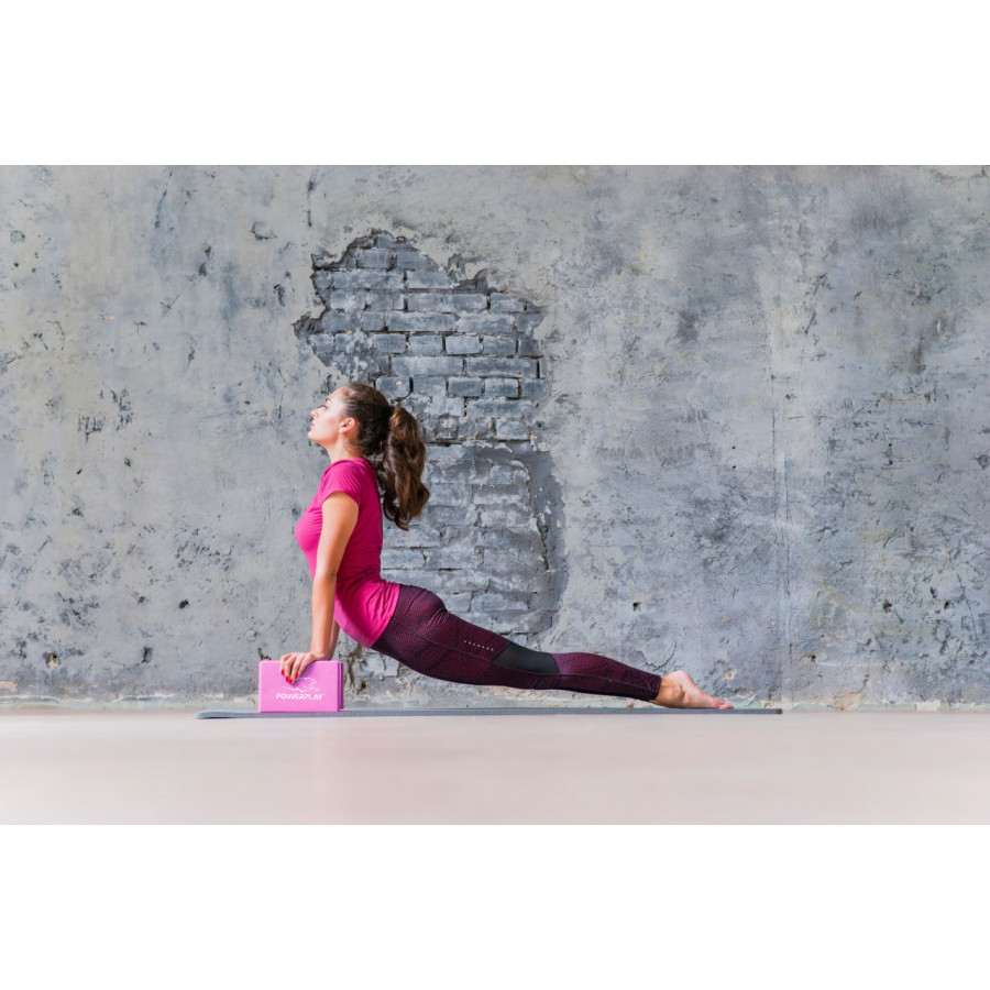 Блок для йоги 2 шт. (пара) PowerPlay 4006 Yoga Brick EVA Рожеві