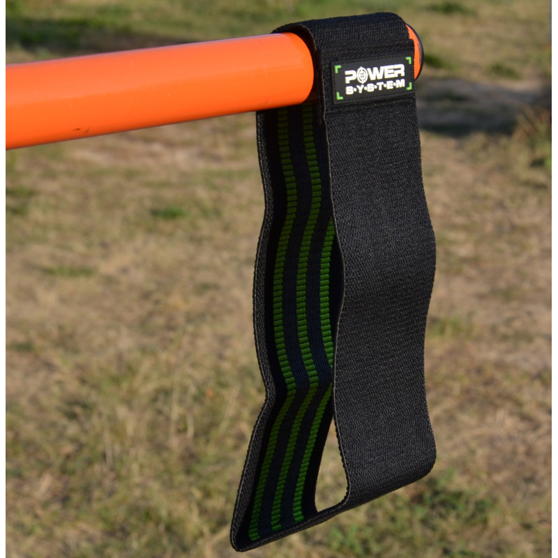 Тканева гумка для фітнесу та спорту Power System PS-4092 Booty Band LVL 2 Black/Green (d_80 см. навантаження 12-16кг.)
