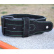 Пояс для важкої атлетики MadMax MFB-301 Suede Single Prong шкіряний Black/Green XXL