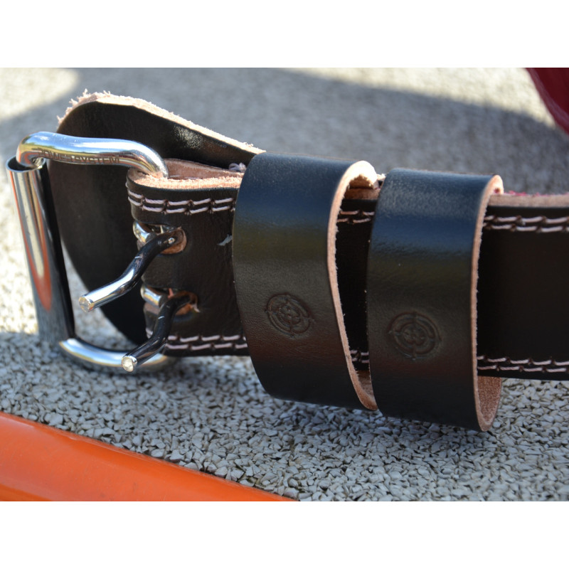 Пояс для тяжелой атлетики Power System PS-3030 Elite Edition Black, Размер S, Натуральная кожа, Стальная пряжка, Черный