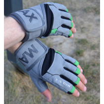 Рукавички для фітнесу MadMax MFG-860 Wild Grey/Green S Рукавички для фітнесу MadMax MFG-860 Wild Grey/Green S