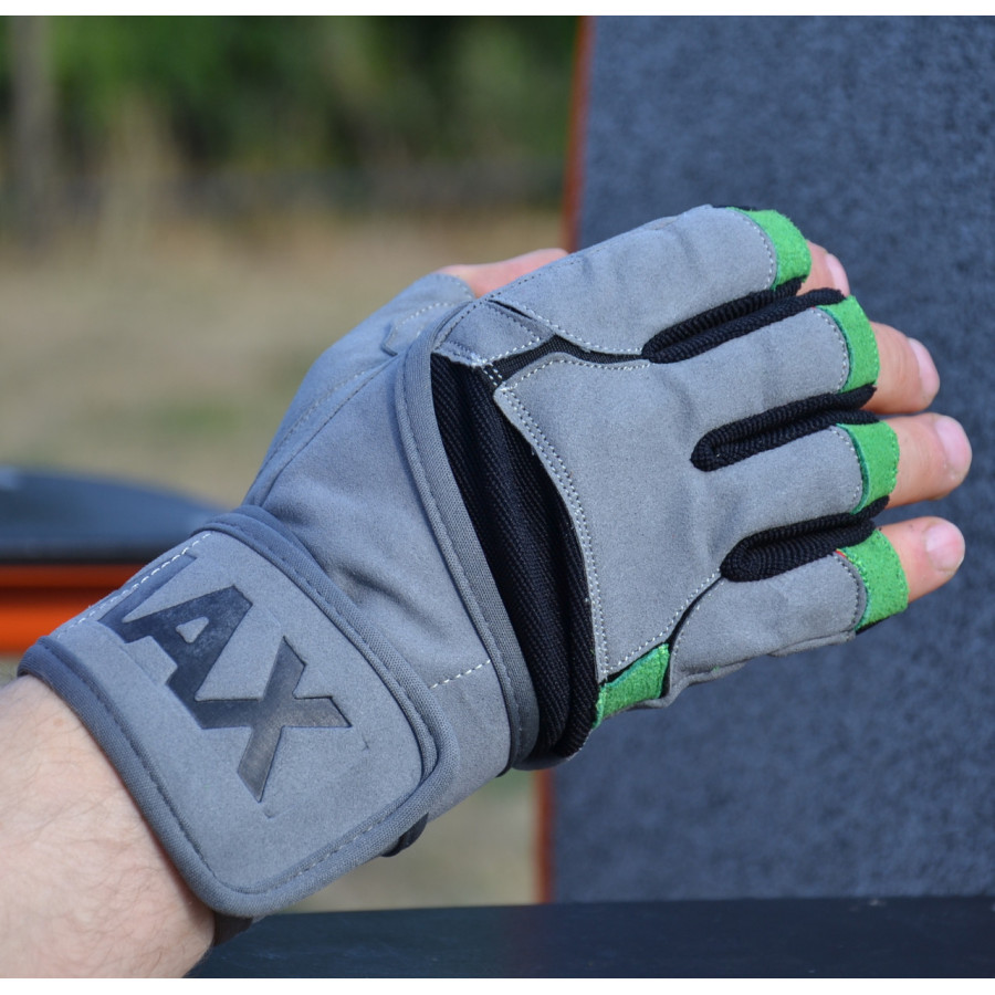 Рукавички для фітнесу MadMax MFG-860 Wild Grey/Green XL