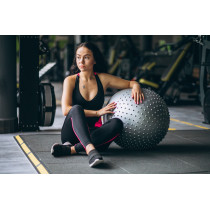 М'яч для фітнесу (фітбол) напівмасажний PowerPlay 4003 Ø65 cm Gymball Сірий + помпа М'яч для фітнесу (фітбол) напівмасажний PowerPlay 4003 Ø65 cm Gymball Сірий + помпа