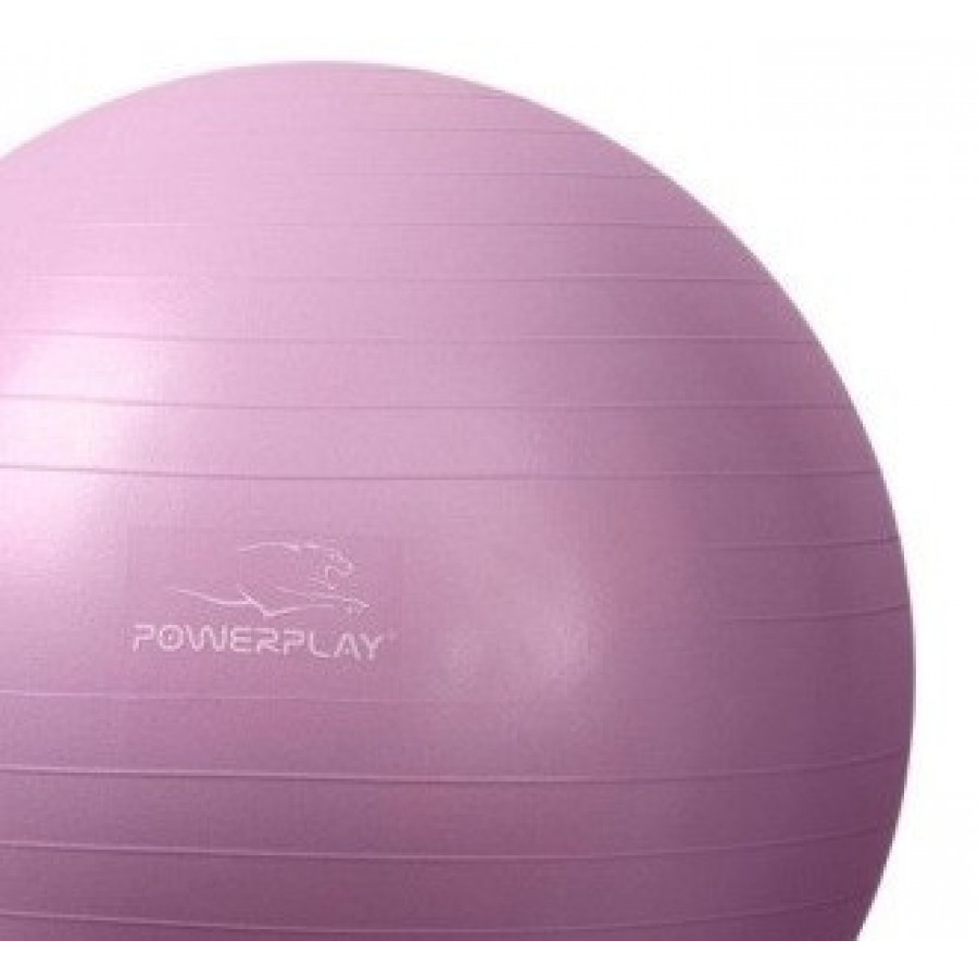 М'яч для фітнесу (фітбол) PowerPlay 4001 Ø75 cm Gymball Фіолетовий + помпа