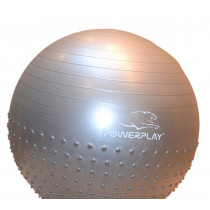 М'яч для фітнесу (фітбол) напівмасажний PowerPlay 4003 Ø65 cm Gymball Сірий + помпа М'яч для фітнесу (фітбол) напівмасажний PowerPlay 4003 Ø65 cm Gymball Сірий + помпа