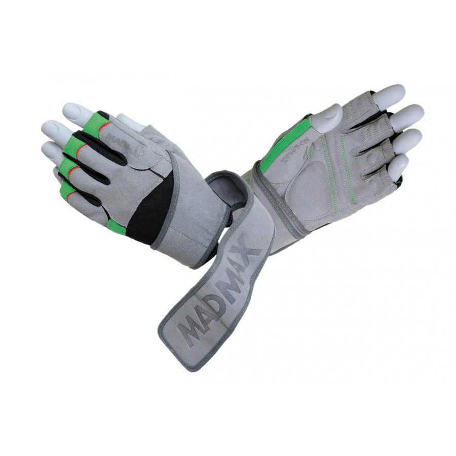 Рукавички для фітнесу MadMax MFG-860 Wild Grey/Green XL