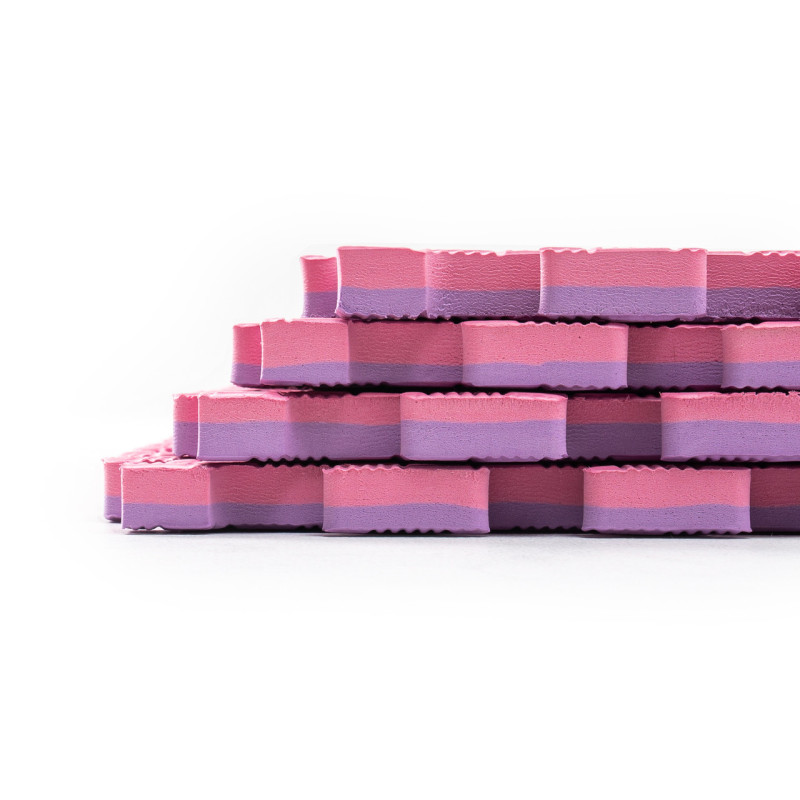 Мат-татамі (Мат-пазл ластівчин хвіст) WCG EVA 100х100х2 cm Рожево-фіолетовий