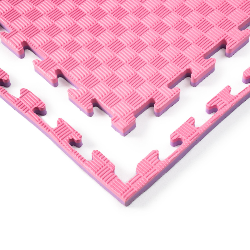 Мат-татамі (Мат-пазл ластівчин хвіст) WCG EVA 100х100х2 cm Рожево-фіолетовий