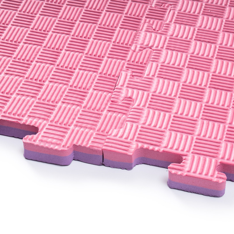 Мат-татамі (Мат-пазл ластівчин хвіст) WCG EVA 100х100х2 cm Рожево-фіолетовий