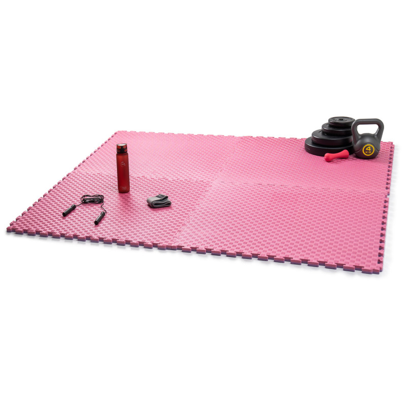 Мат-татамі (Мат-пазл ластівчин хвіст) WCG EVA 100х100х2 cm Рожево-фіолетовий
