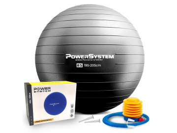 М'яч для фітнесу (фітбол) Power System PS-4018 Ø85 cm PRO Gymball Black