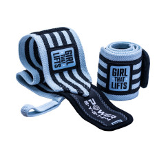 Бинти для зап'ясть (кистьові бинти) Power System PS-3510 Wrist Wraps GTL Blue, Довжина 45 см, Ширина 8 см, Бавовна, PES, Гума, ПВХ, Синій
