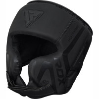 Боксерський шолом RDX T15 Noir Cheek Protector Matte Black L