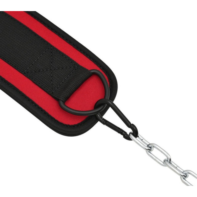 Пояс для обтяжень з ланцюгом RDX PRO DIPPING BELT 2 LAYER неопреновий Red