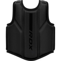 Защитный жилет тренера RDX F6M Kara Coach Chest Protector, Размер S/M, Искусственная кожа Kalix Skin Maya Hide Leather, Чёрный