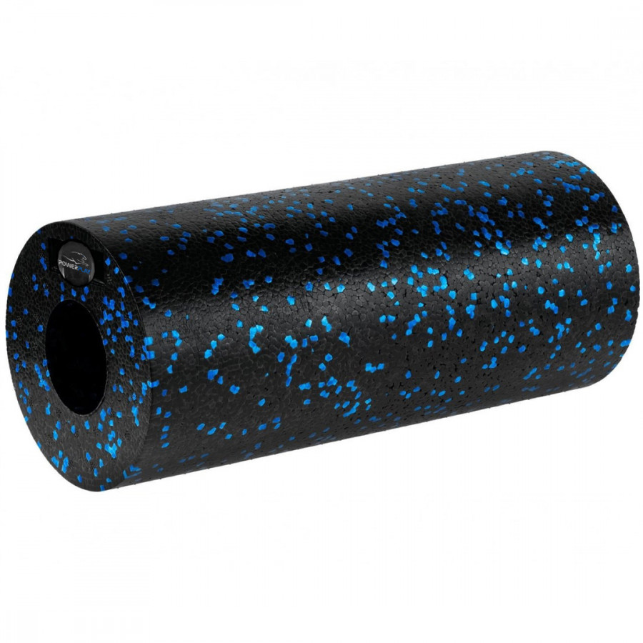 Масажний ролик (роллер) гладкий PowerPlay PP-4348 2 in 1 EPP Foam Roller Чорно/Синій (33x14см.)