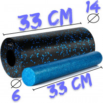 Массажный ролик (роллер) гладкий PowerPlay PP-4348 2 в 1 EPP Foam Roller Черно/Синий (33x14см.) Массажный ролик (роллер) гладкий PowerPlay PP-4348 2 в 1 EPP Foam Roller Черно/Синий (33x14см.)