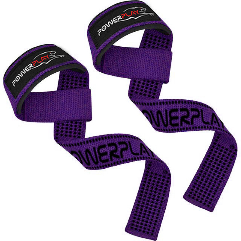 Ремни для подтягиваний PowerPlay 7064 Lifting Gym Straps Фиолетовые