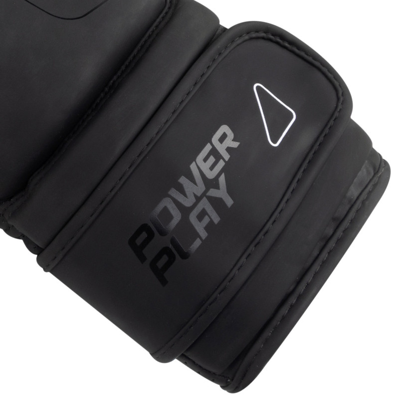 Боксерські рукавиці PowerPlay 3024 Ultra Mat, 14 унцій, Штучна шкіра (PU), Чорно-білий