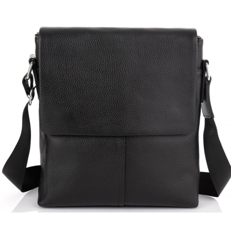 Сумка мужская из натуральной кожи Tiding Bag черная